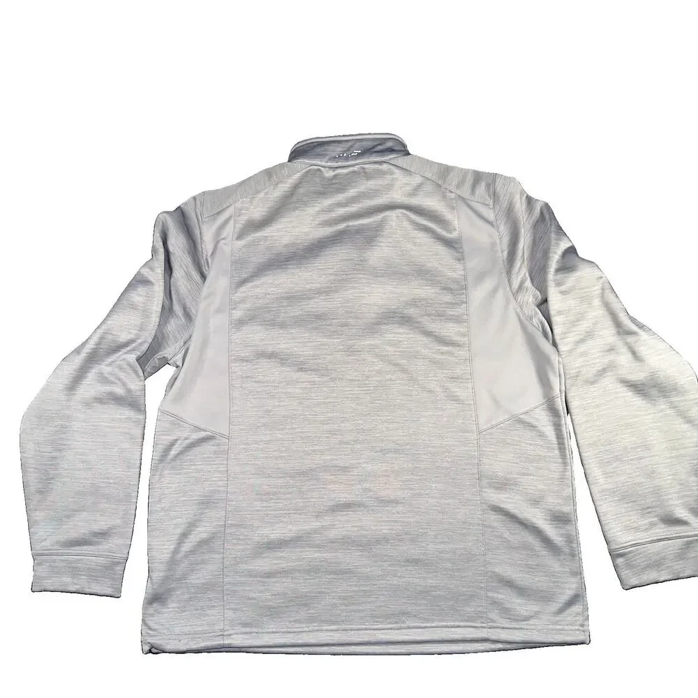 Greg Norman Mens Large Gray Bulle Rock Golf 1/4 Zip Pullover Fleece Jacket L